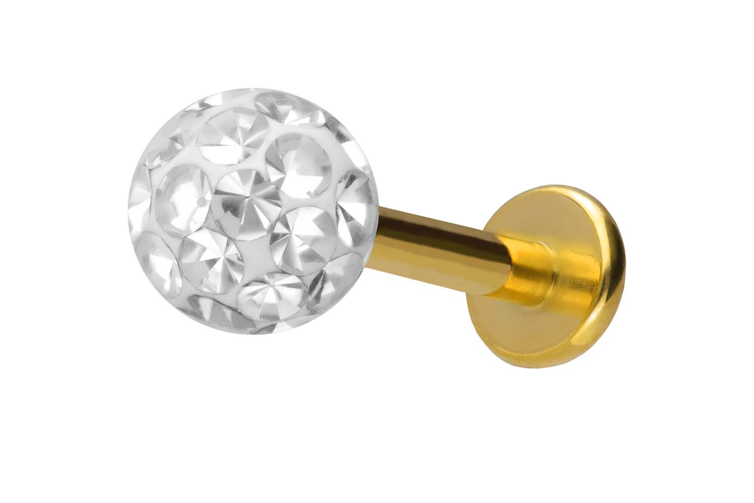 Titan Labret Piercing mit Innengewinde EPOXY-KUGEL